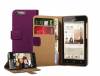 Leather Wallet Stand/Case for Huawei Ascend G6 4G Purple (OEM) (BULK)
